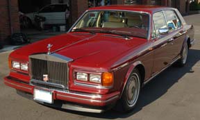 A 1991 Silver Spur, finished in ruby red.